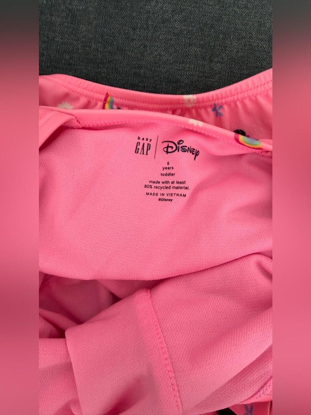 Gap x Disney Minnie Mouse Pink Toddlee Girl Bathing Suit Swim 5T - Picture 5 of 5